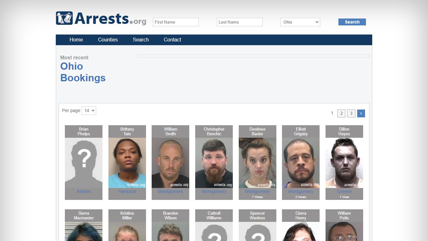 Ohio Arrests and Inmate Search