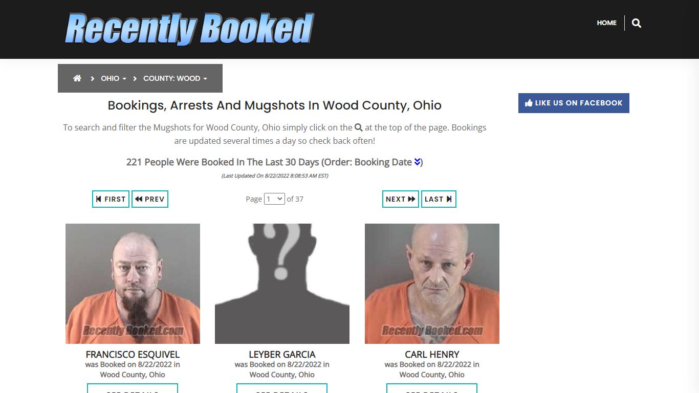 Recent bookings, Arrests, Mugshots in Wood County, Ohio - Recently Booked